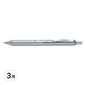 펜텔 BL407-A 에너겔엘로이RT 펜, 블랙 + 실버, 3개