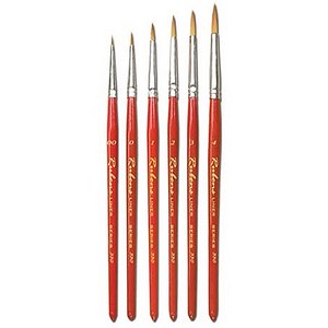 루벤스 330 세필 인조 붓 6pcs, 1세트, 단일사이즈