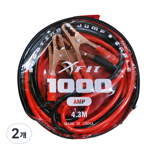 엑스핏 고용량 점프케이블 1000AMP, 2개, 4.3m