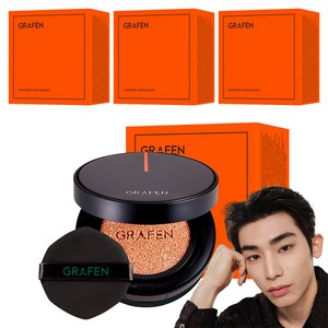 그라펜 남성용 핸섬 커버 쿠션 페이스메이크업 14g, 3호, 4개