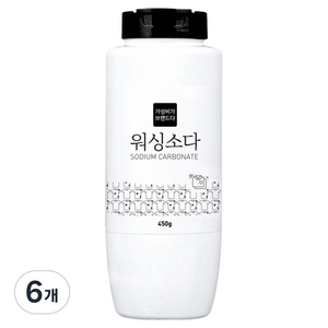 가성비가브랜드다 워싱소다, 6개, 450g