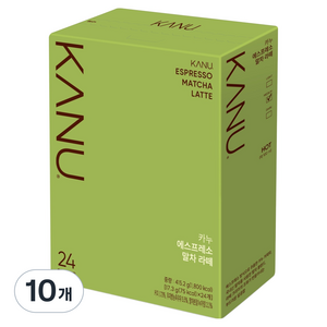 카누 에스프레소 말차 라떼 커피믹스, 17.3g, 24개입, 10개