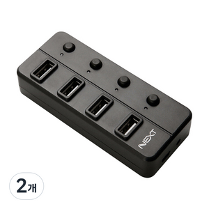 넥스트유 4포트 USB 2.0 무전원 허브 NEXT-704UH, 2개