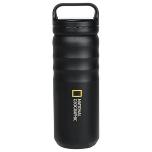 내셔널지오그래픽 에어터치 이중 스테인리스 스틸 텀블러, 시그니처블랙, 540ml, 1개