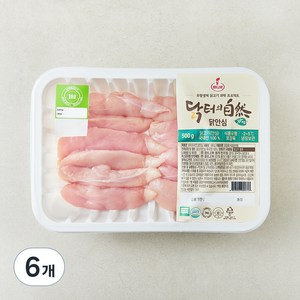 마니커 닭터의자연 무항생제 인증 1등급 닭안심 (냉장), 500g, 6개