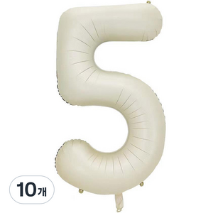 팡파티 숫자 레터링 풍선 101cm 5, 화이트, 10개