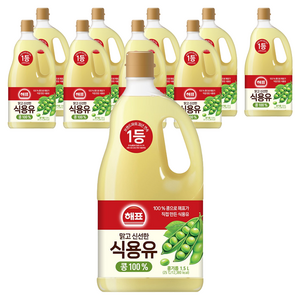 해표 콩기름 식용유, 1.5L, 10개