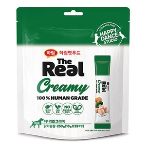 하림펫푸드더리얼 강아지 크리미 짜먹는 간식 25p, 닭가슴살, 250g, 1개
