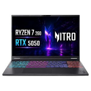 에이서 2025 니트로 V 16S 라이젠7 라이젠 200 시리즈 지포스 RTX 5050, 블랙, 512GB, 16GB, Free DOS, ANV16S-41-R9SV 골드박스 특가