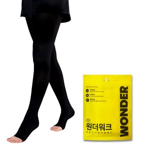 원더워크 의료용 압박스타킹 발트임 블랙, 1개, 팬티형