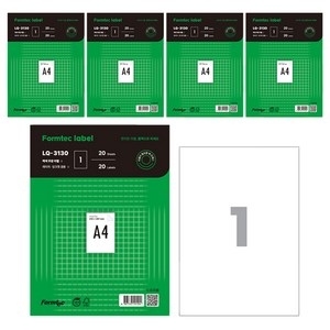 폼텍 분류표기용 라벨지 LQ-3130, 1칸, 100개