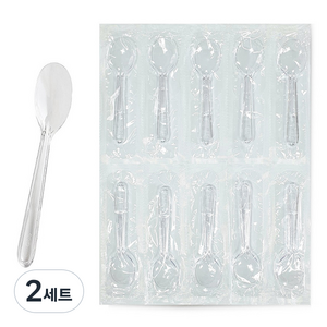 생활을그리다 미니 스푼 12cm 개별포장 투명, 150개입, 2세트