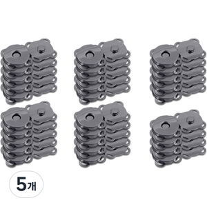 마켓플랜 엔틱 자석 단추 10mm 30p 세트, 다크실버, 5개