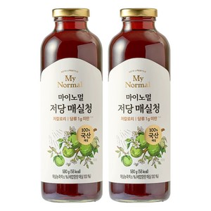 마이노멀 100% 국산 매실 저당 매실청, 580g, 2개