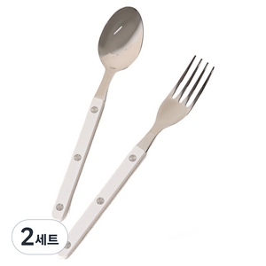 티니블랑 레브 1인 양식 디너 식기 세트, 화이트, 2세트, 디너스푼 + 디너포크