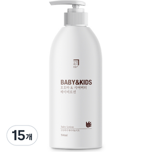 살림백서 베이비 앤 키즈 호호바 & 시어버터 베이비로션, 15개, 500ml