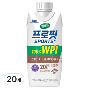 셀렉스 프로핏 스포츠 플러스 초콜릿 음료, 330ml, 20개