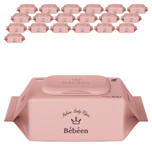 Bebeen 시그니처 유아물티슈 캡형, 50g, 100매, 20개