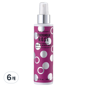 더프트앤도프트 파인프라그란스 헤어 & 바디미스트 스톡홀름로즈, 150ml, 6개