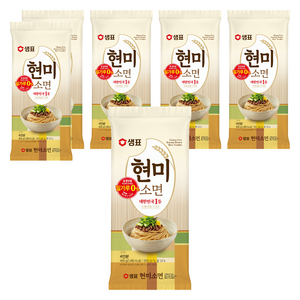 샘표국시 현미소면, 400g, 6개