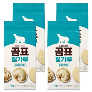 곰표 밀가루 중력다목적용, 1kg, 4개
