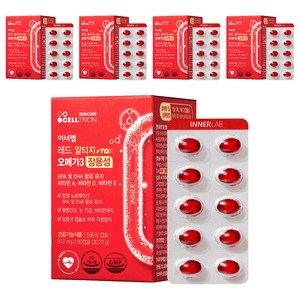 이너랩 셀트리온 레드 알티지 오메가 3 장용성, 60정, 5개