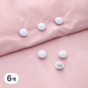 예홈 이불커버 밀림방지 고정핀 홈데코 3 x 2.8 cm 10p, 화이트, 6개
