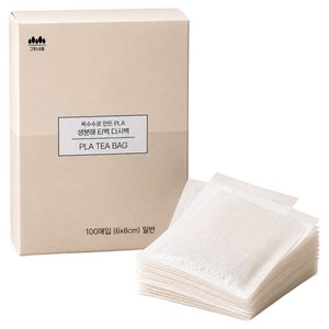 그린내일 생분해 티백 다시백 6x8cm 100매, 화이트, 1개
