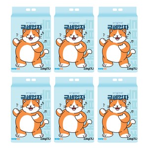 두부랑캣츠 응고형 극세입자 고양이 모래, 7L, 6개, 오리지널 골드박스 특가