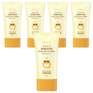 [비건라이프] 베비언스 유아용 센서티브 워셔블 선크림 SPF50+ PA++++, 80ml, 5개