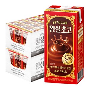 빙그레 왕실 초코 드링크, 190ml, 48개