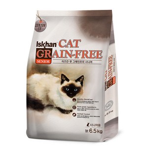 이즈칸 캣 그레인프리 건식사료, 시니어, 6.5kg, 1개