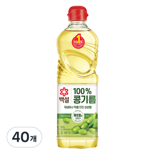 백설 콩기름, 500ml, 40개