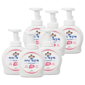 아이깨끗해 항균 폼 핸드워시 레몬향, 490ml, 6개