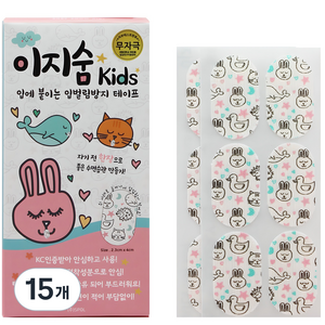 이지숨 키즈 입벌림방지 테이프 60p, 15개
