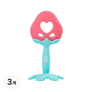 티지엠 딸기 치발기 + 케이스, 치발기 + 보호케이스, 3개