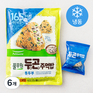 풀무원 두부곤약 주먹밥 톳두부 (냉동), 475g, 6개
