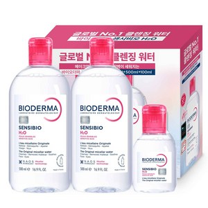 바이오더마 센시비오 H2O 클렌징 워터 세트 3종, 1세트