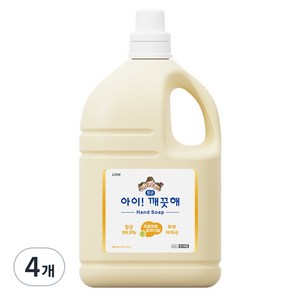 아이깨끗해 핸드솝, 머스크/파우더향, 4.5L, 4개
