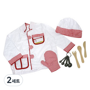 캐스비 플레이 역할 의상 요리사 세트, 혼합색상, 2세트