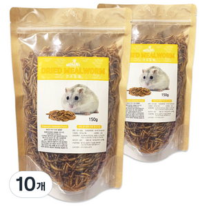 모스트펫 건조 밀웜 햄스터 간식 리필, 150g, 10개