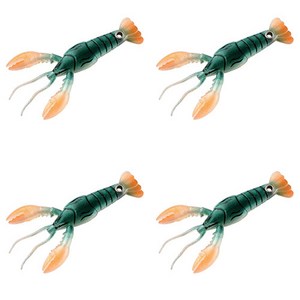 가재 소프트 루어 낚시 미끼 9.5cm, 7, 4개
