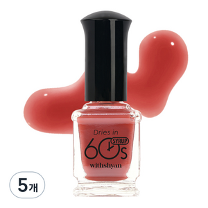 위드샨 60초 건조 매니큐어, M067딸기잼시럽, 9ml, 5개