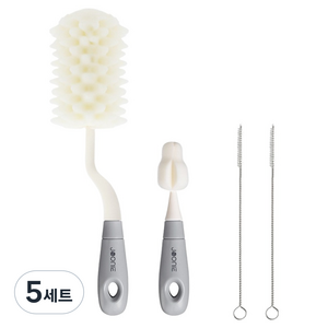 주니 스펀지 젖병 세척솔 3종 세트, 그레이, 5세트