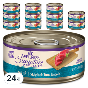 웰니스 고양이 시그니쳐 셀렉트 습식사료 파테, 참치, 150g, 24개