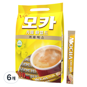 모카씨엔티 모카 카페 마일드 커피믹스, 12g, 100개입, 6개