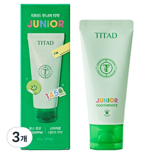 티타드 주니어 불소 치약, 60g, 3개