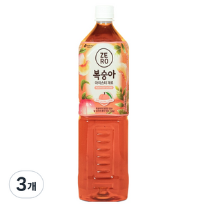 맥널티커피 복숭아 아이스티 제로, 1.5L, 3개