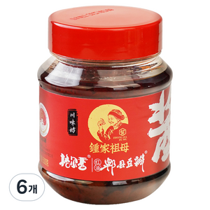 GEERXIANG 천미방 피현홍유 두반장, 500g, 6개