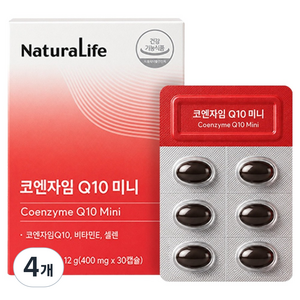 네츄럴라이프 코엔자임 Q10 미니 12g, 4개, 30정